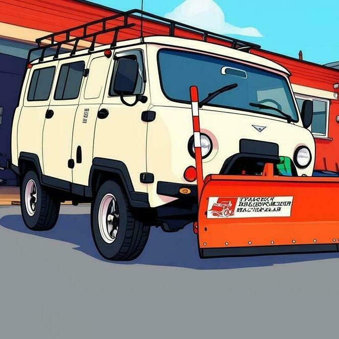 Отвал для снега на УАЗ 452 2206 3303 Буханка, Фермер, Головастик